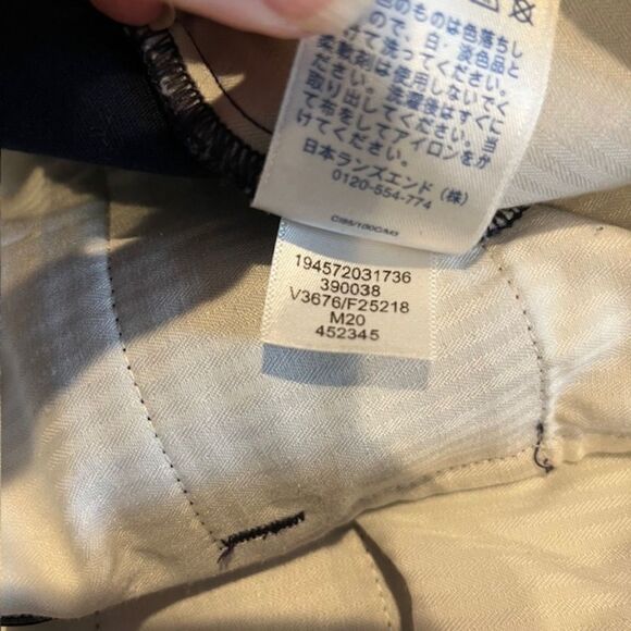 Lands' End Tailored Fit Men's Chino Pants Navy Size 42 - Picture 9 of 10